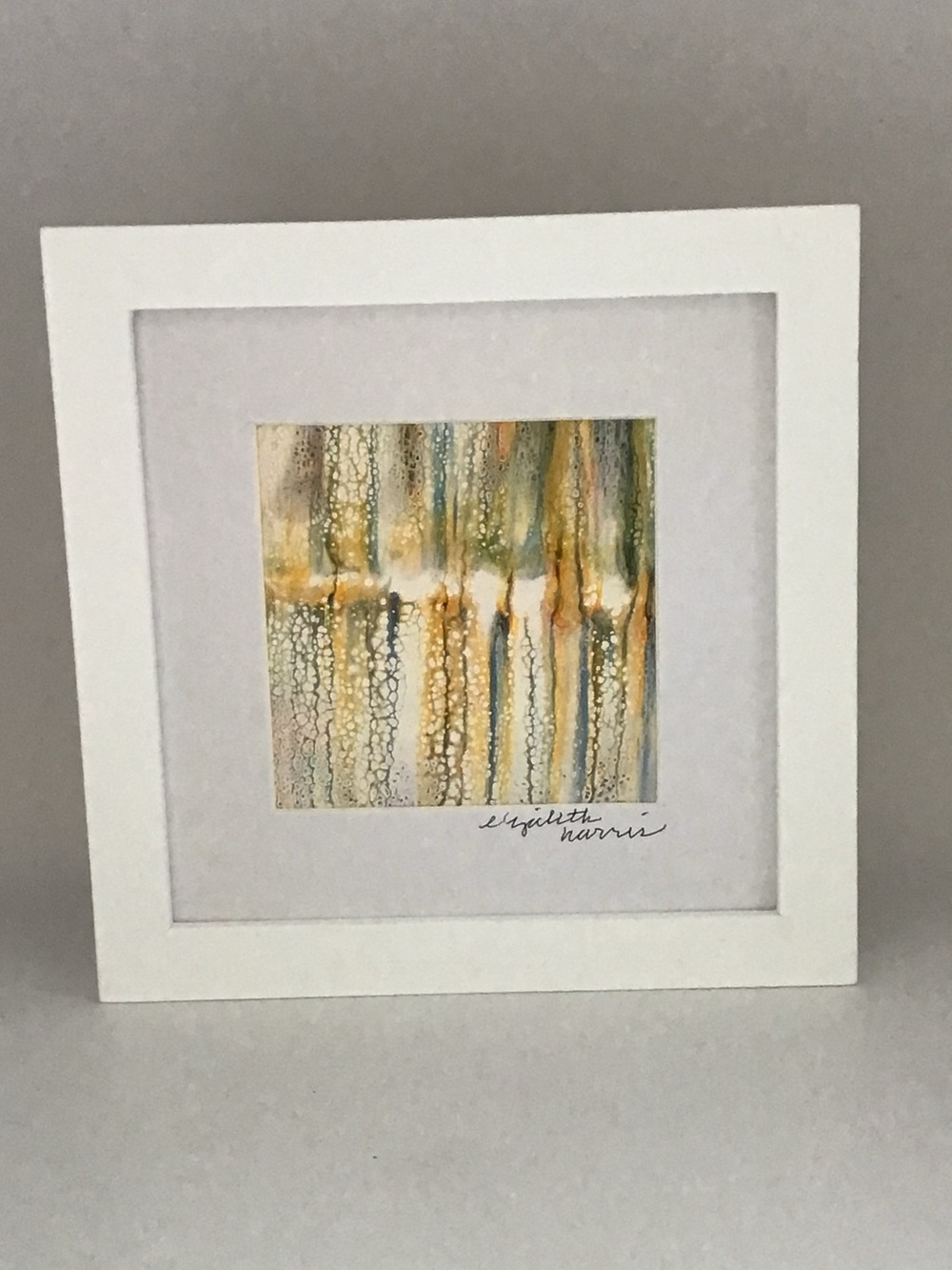 Elizabeth Harris Original Abstract Acrylic Painting “Reflections Two” Framed Art